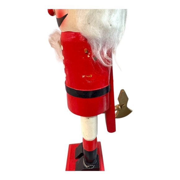 Vtg Hand-Painted Wooden Nutcracker Set of 2 Crafts Need Repair Red & Black READ - Picture 2 of 8